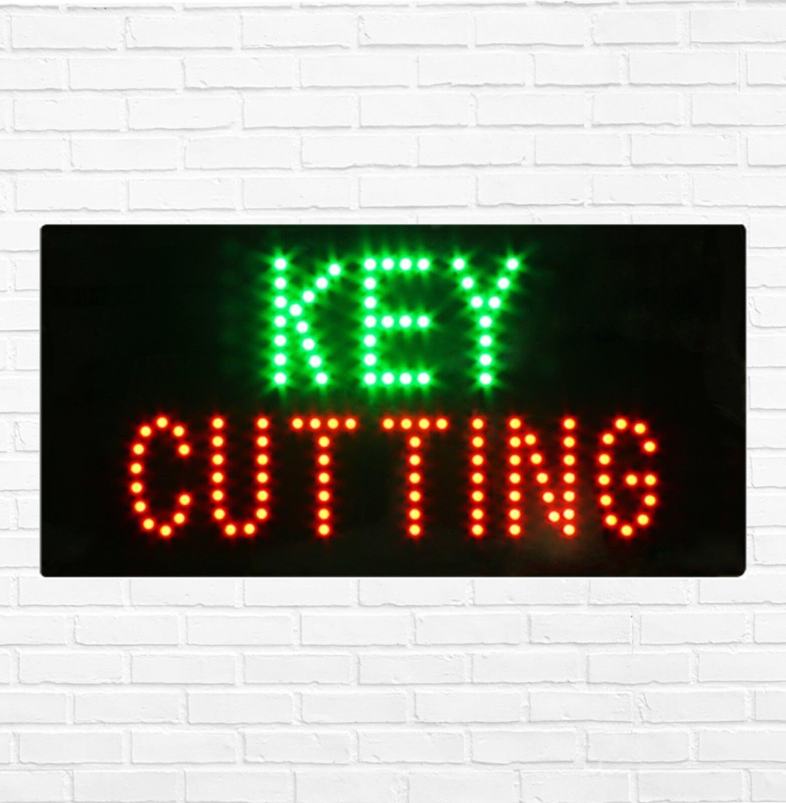 LED Key Cutting Sign for Business Displays | Light Up Sign | 12″H x 24″W x 2″D