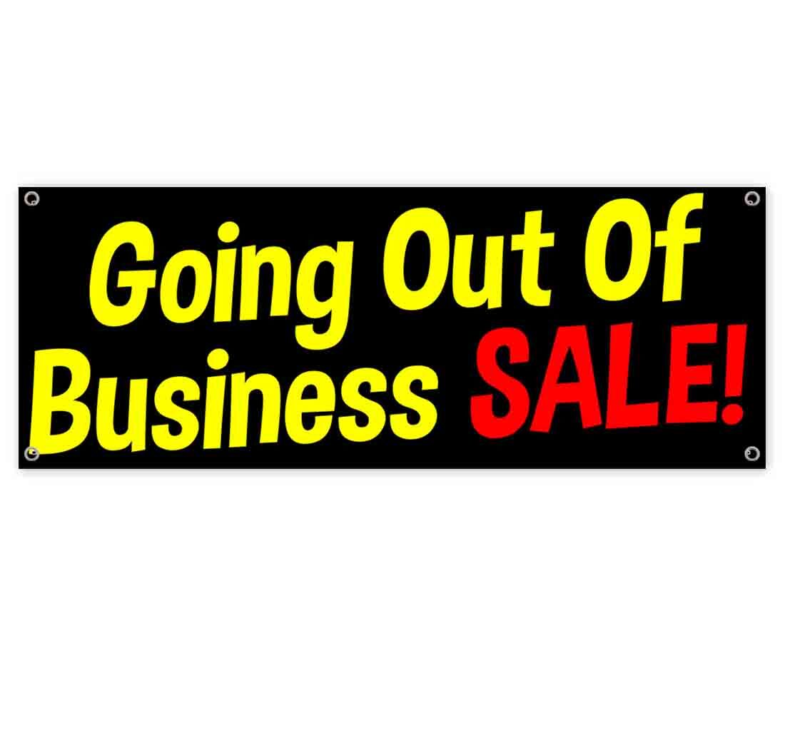 GOING OUT OF BUSINESS CLEARANCE BANNER Advertising Vinyl Flag Sign INV