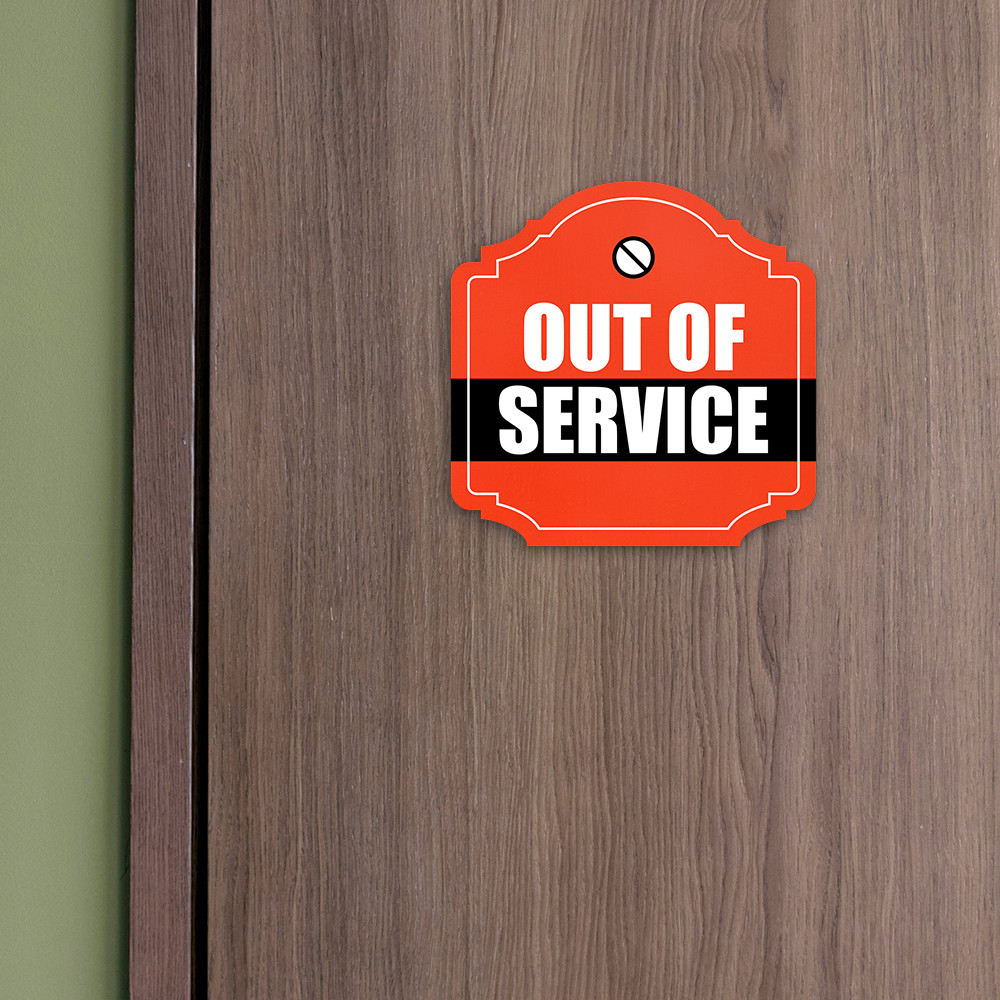 Heritage Plus Out of Service Wall or Door Sign | Business Signage