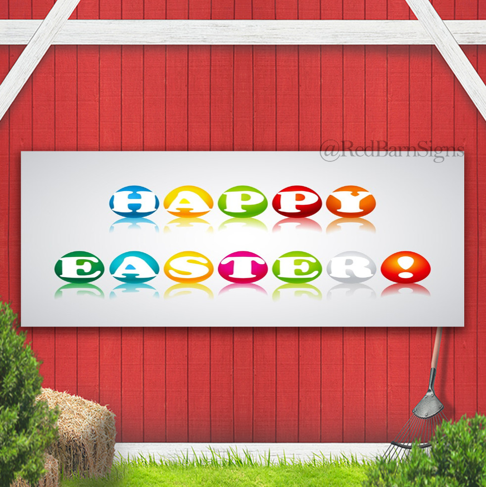 He Is Risen Easter Sunday Indoor Holy Week Palm Sunday Banner sign with grommets