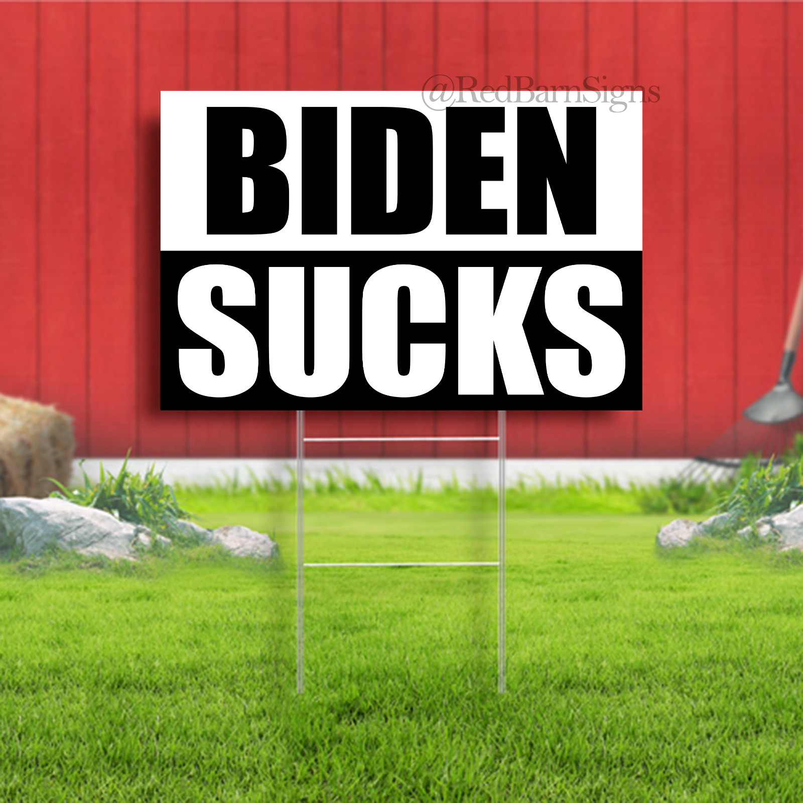 BIDEN SUCKS 18″x24″ YARD SIGN DOUBLE SIDE CAMPAIGN PRESIDENT 2020 WHOLESALE USA