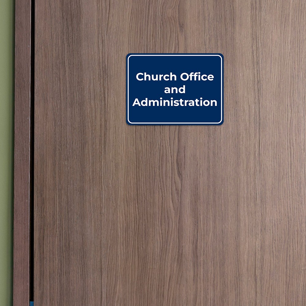 Classic Framed Plus Church Office and Administration Door or Wall Sign