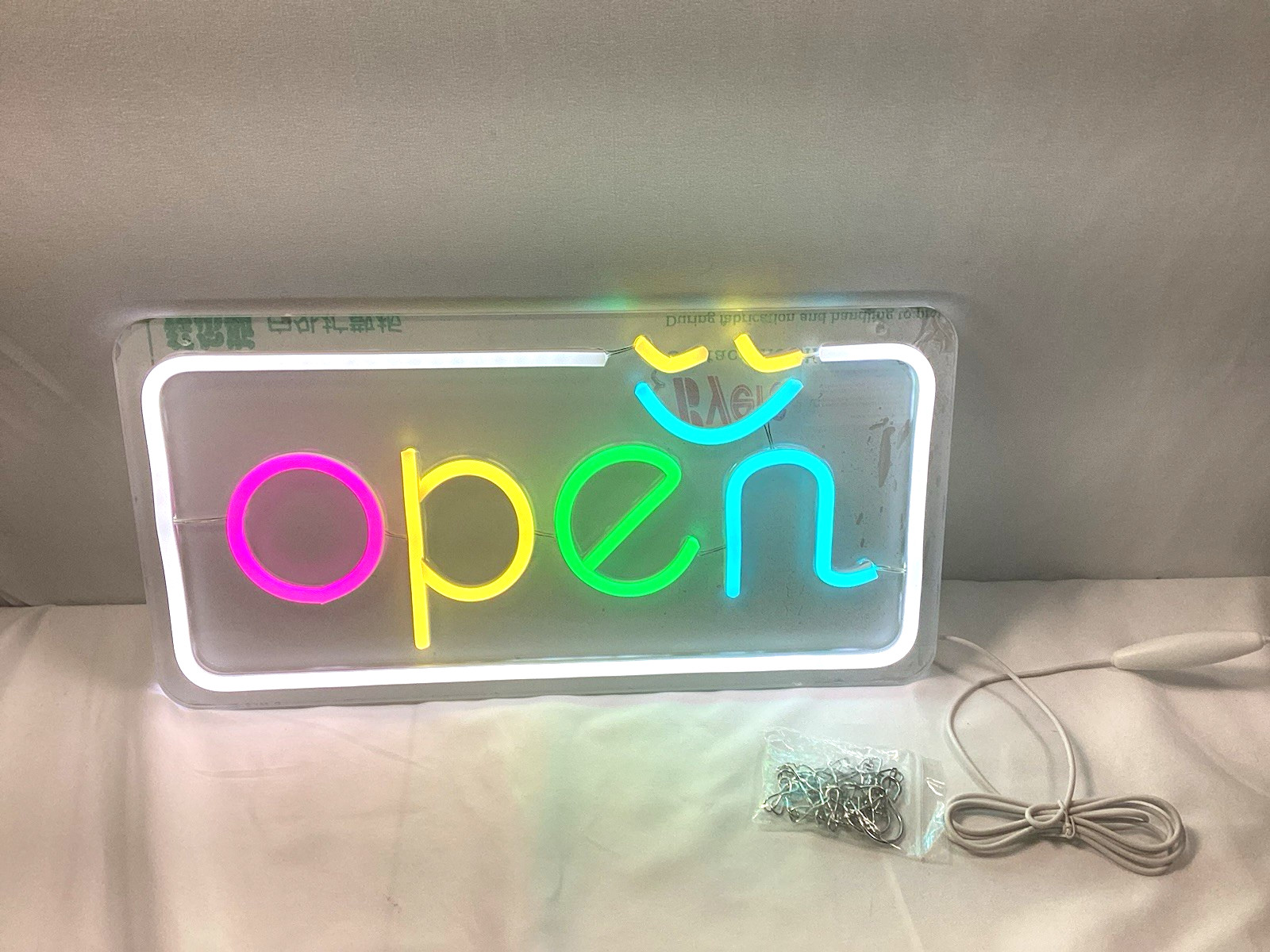 LED Open Sign for Business, Neon, 15.7″x7.9″ Bright Electric Light Up, Dimmable