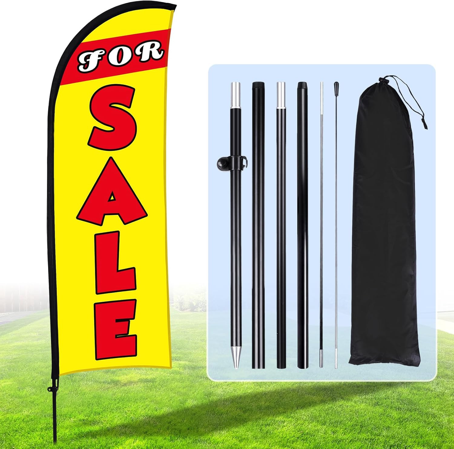 7 X 5.4Ft Sale Feather Flag Large Sale Sign Flag Sign with Pole Kit Huge Banner
