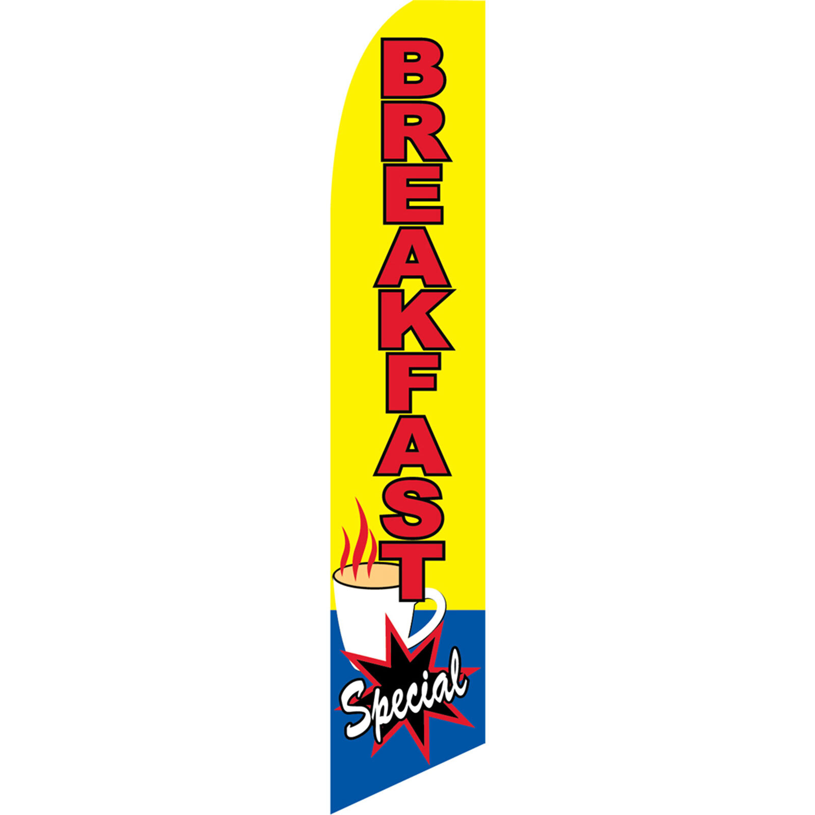 Breakfast Special 2 1/2 ft X 11 1/2 ft Swooper Flag (Hardware Sold Separately)