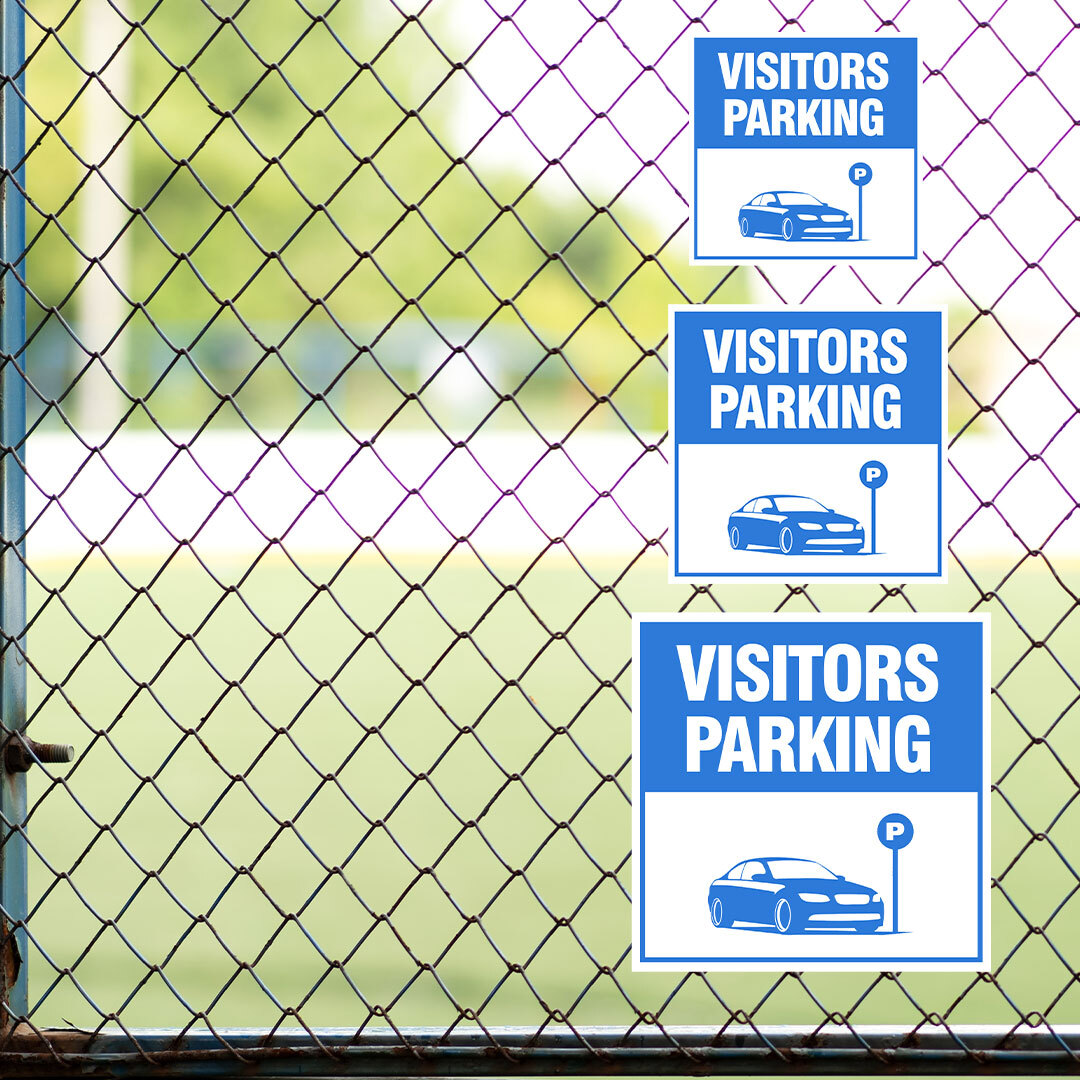 Square Plus Visitors Parking Wall or Door Sign