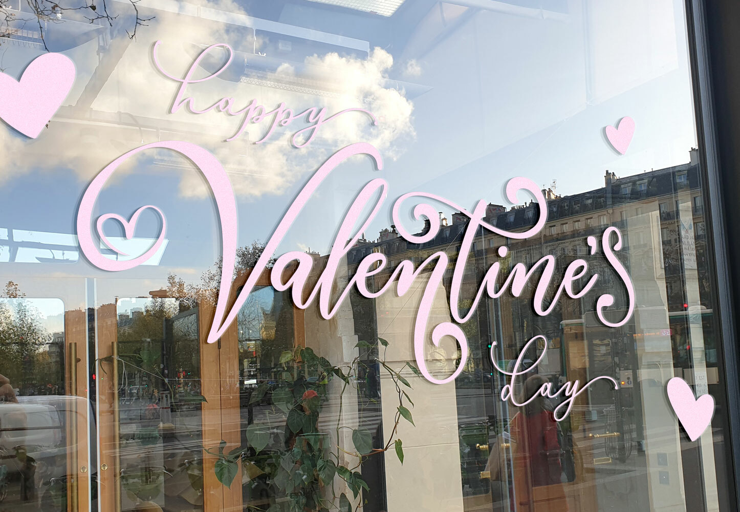 Valentine’s Valentines Day Shop Decal Sticker Heart Sign Wall Window Display