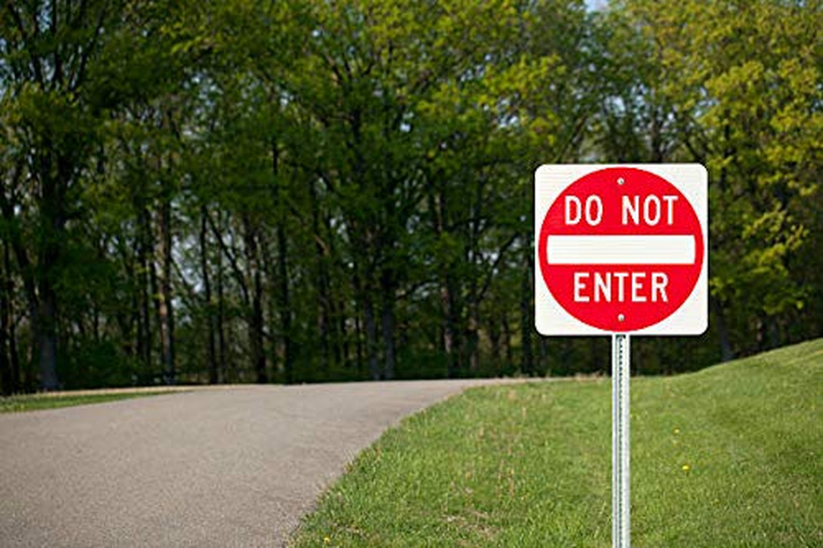 Enjoyist 2-Pack Do Not Enter Sign 12″X 12″ .04″ Aluminum Reflective Sign Rust Fr