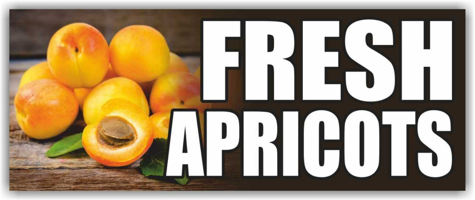 APRICOTS Advertising Banner Vinyl Mesh Sign fruits fresh vegetables pears apples