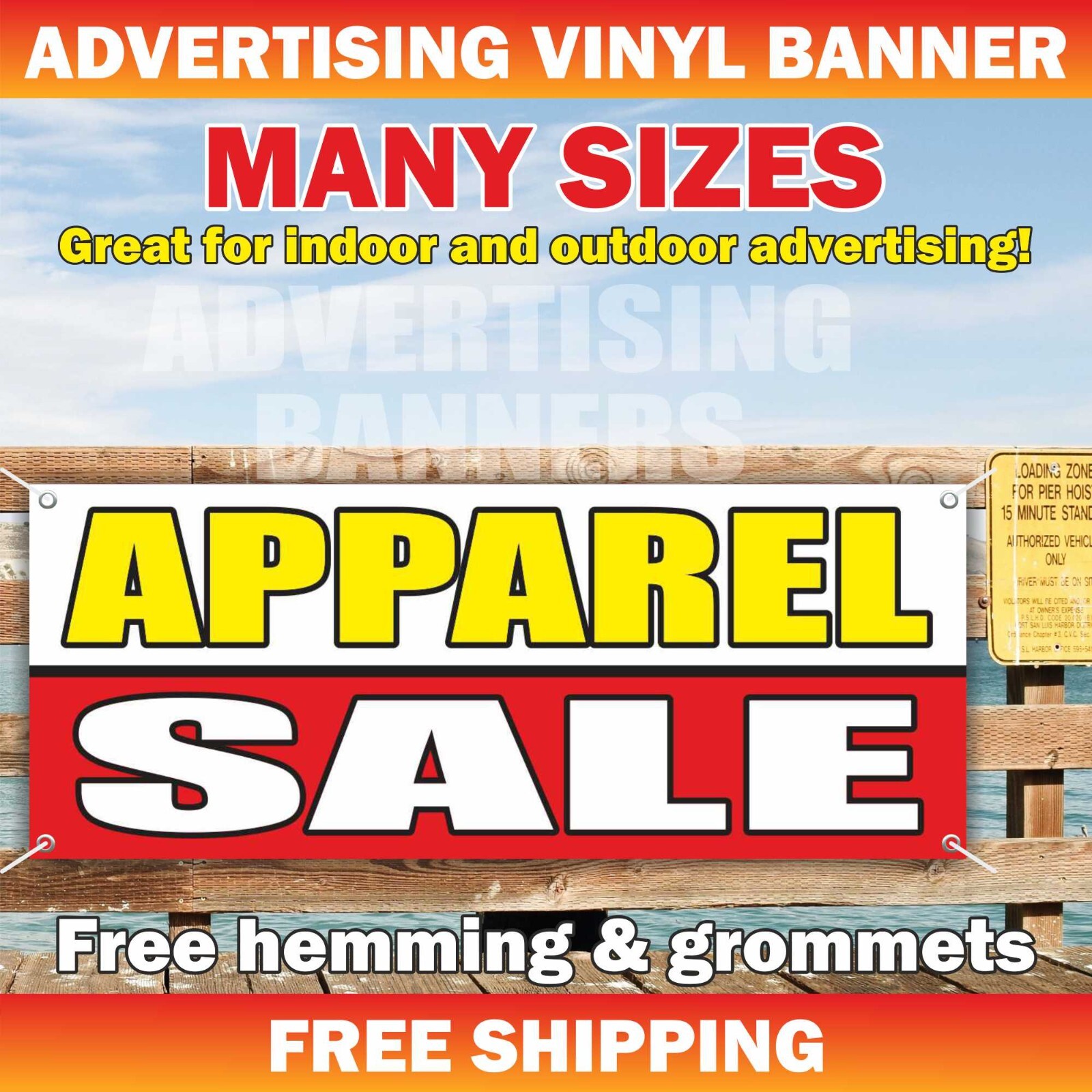 APPAREL SALE Advertising Banner Vinyl Mesh Sign Shop Store Footwear Accessories