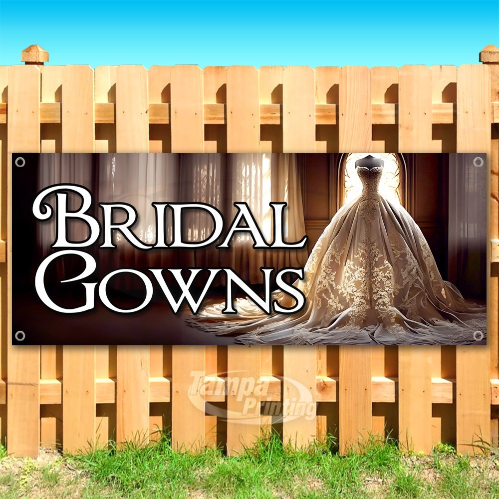 BRIDAL GOWNS Advertising Wedding Dresses Vinyl Banner Flag Sign USA SB11174