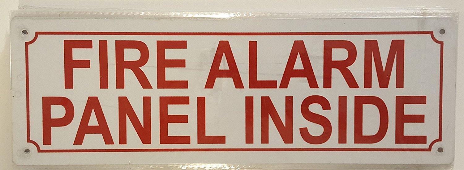 FIRE ALARM PANEL INSIDE SIGN (Reflective, Aluminium 4X12)