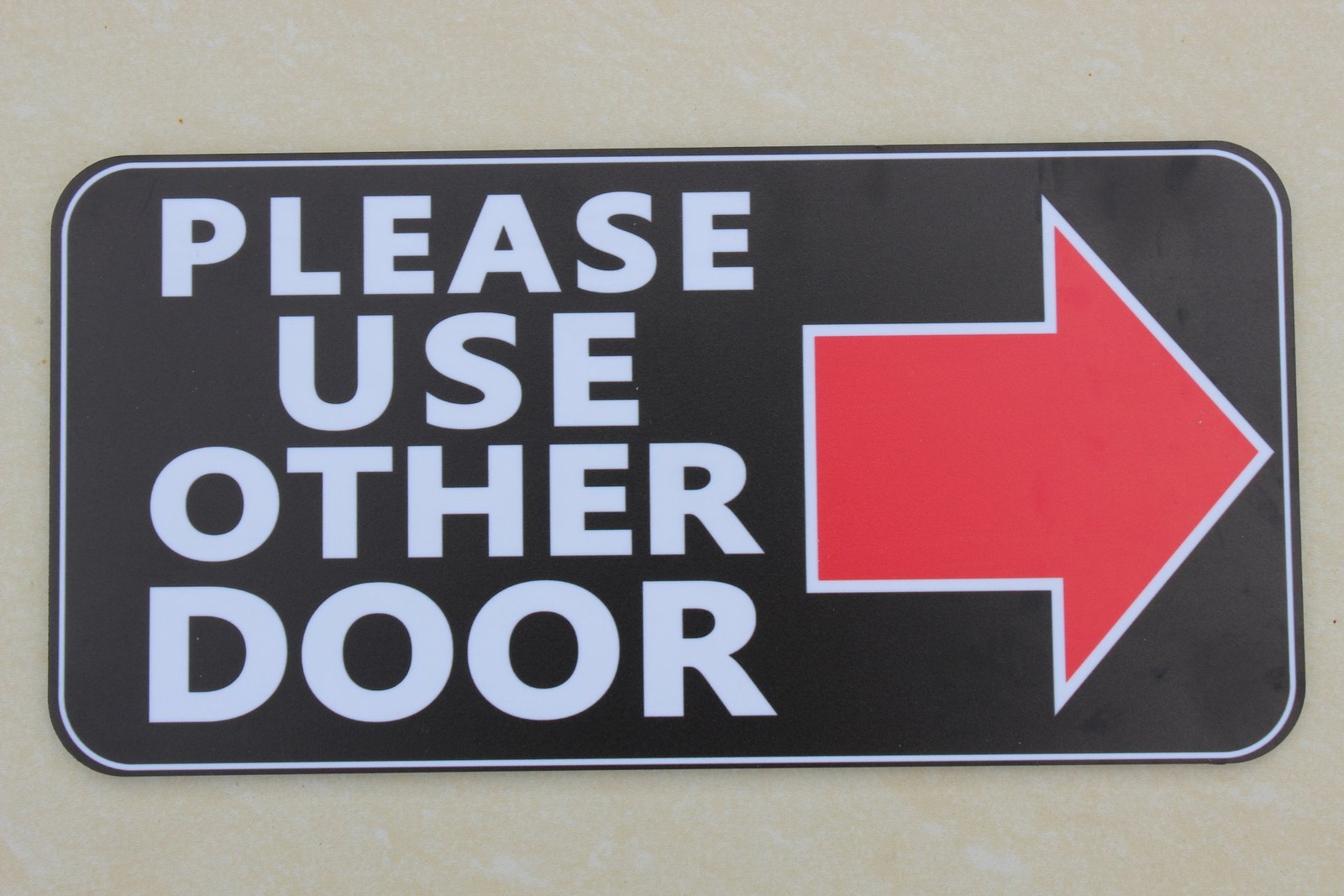 Outdoor/Indoor 4″x8″PLEASE USE OTHER DOOR Sign For Business Store Shop Cafe O