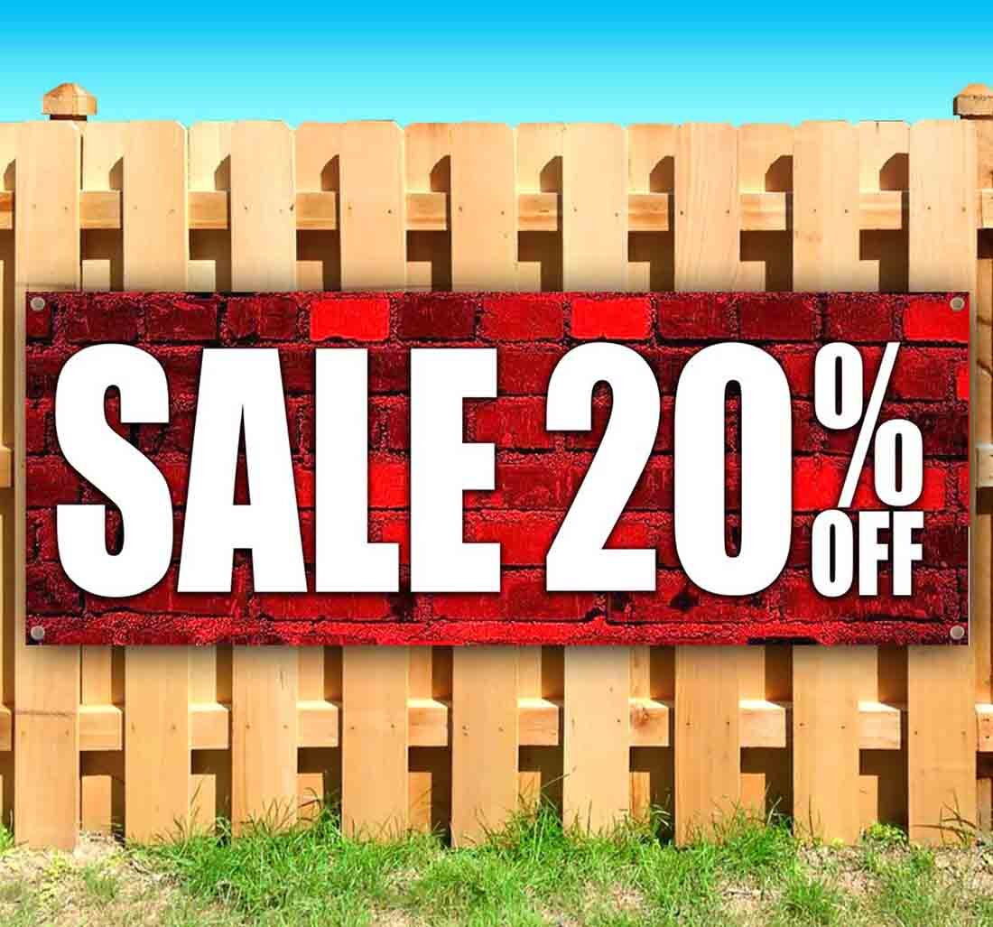 SALE 20 OFF CLEARANCE BANNER Advertising Vinyl Flag Sign CLEARANCE SB06518