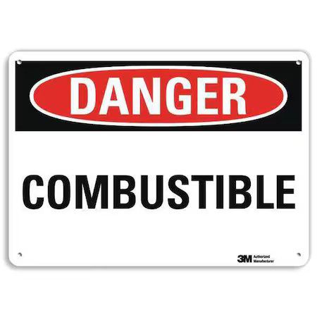 LYLE U3-1181-RA_14X10 Danger Sign, 10 in H, 14 in W, Vertical Rectangle,