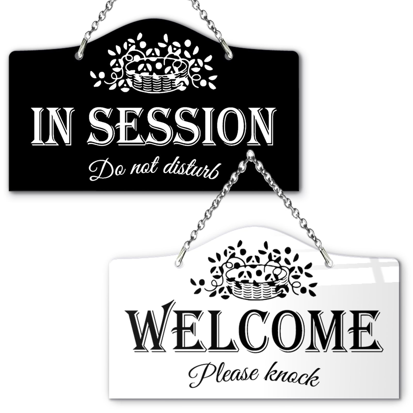 9×5.35 Inch In Session Do Not Disturb Sign for Massage Door, Welcome Please K…