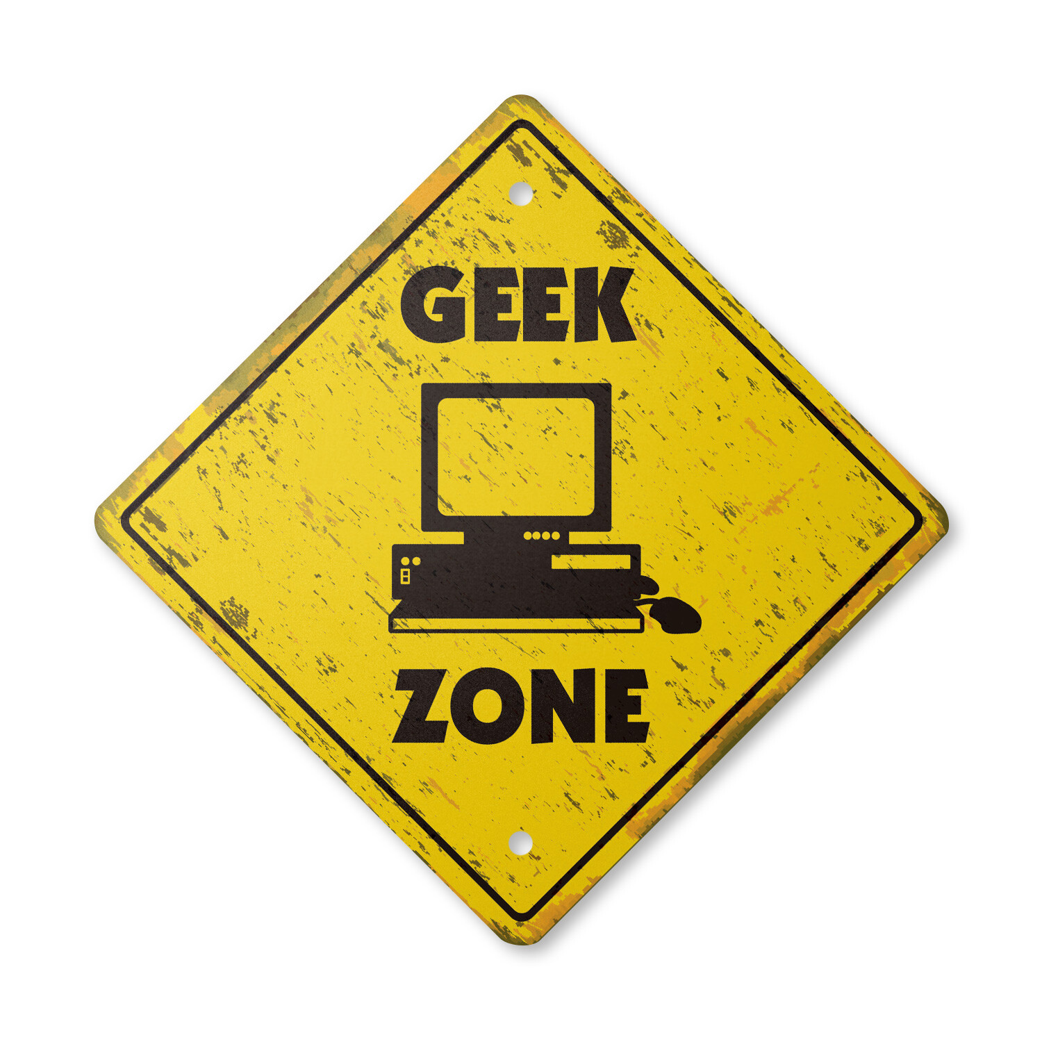 Geek Vintage Crossing Sign Zone Xing nerd dork revenge of the nerds pocket prote