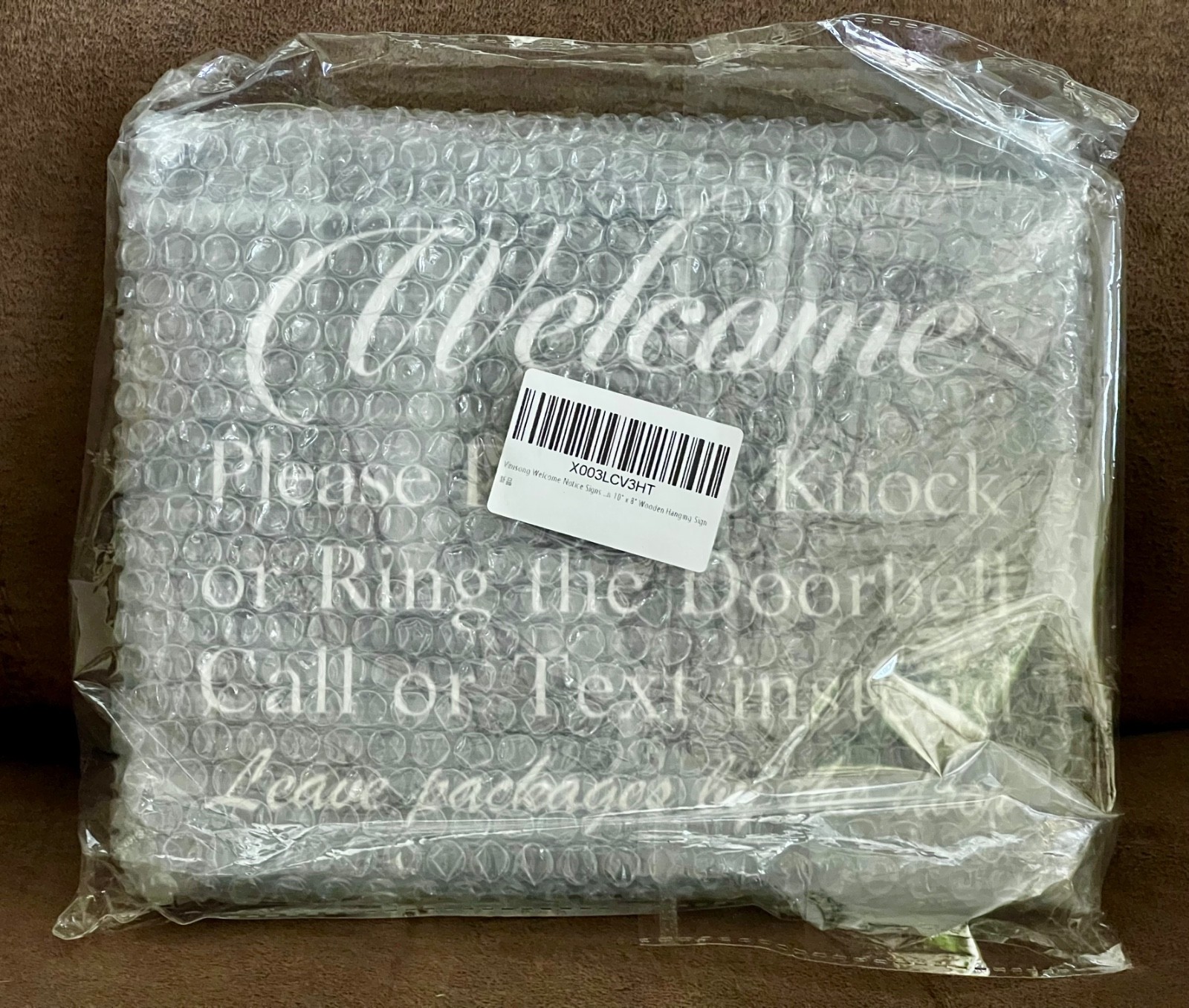 Welcome – Please Do Not Knock Or Ring Doorbell – Call or Text instead Hangn Sign