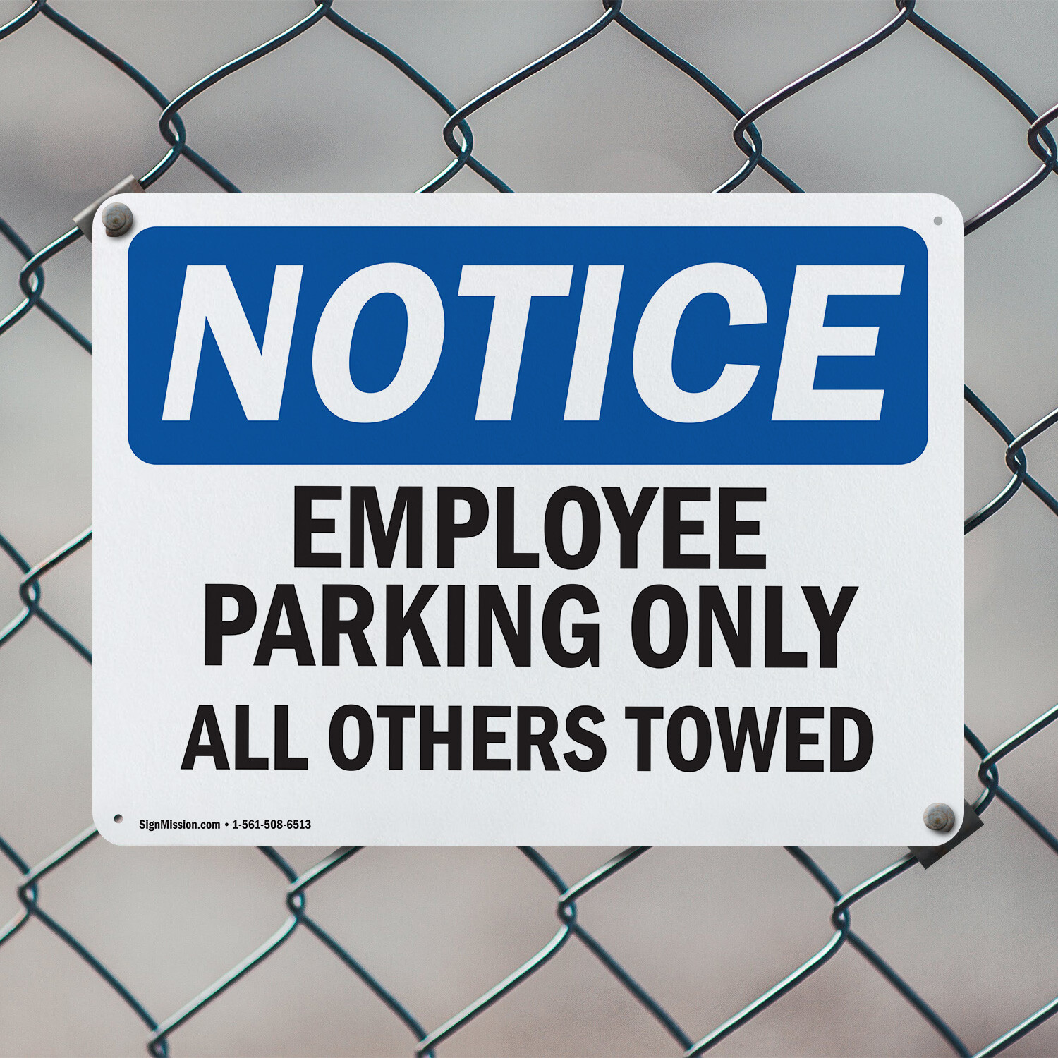 (2 Pack) Employee Parking Only All Others Towed OSHA Notice Sign Decal Metal