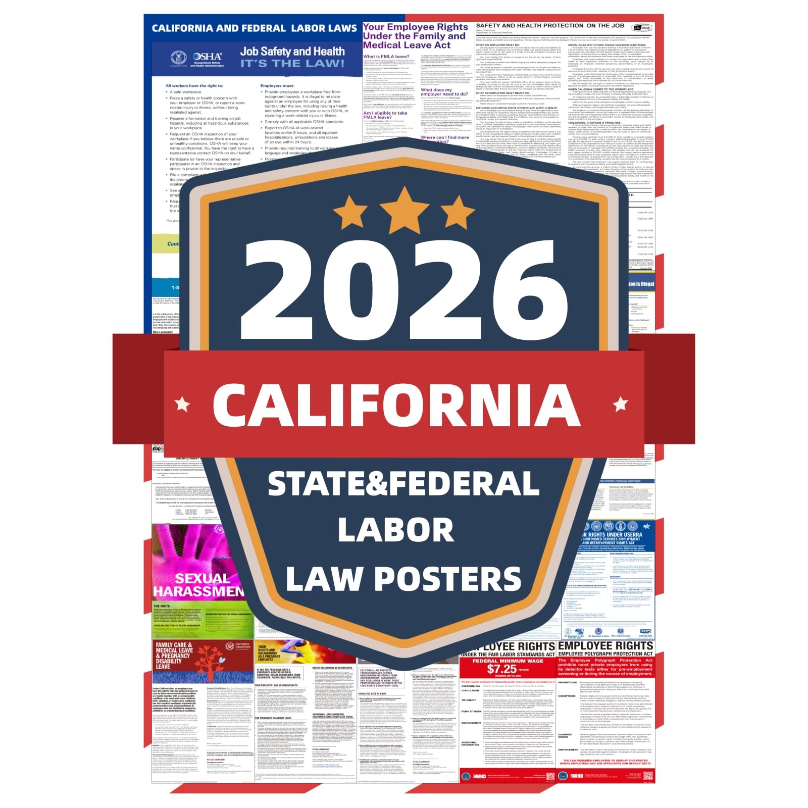 2026 California State and Federal Labor Laws Poster – English Version – OSHA …