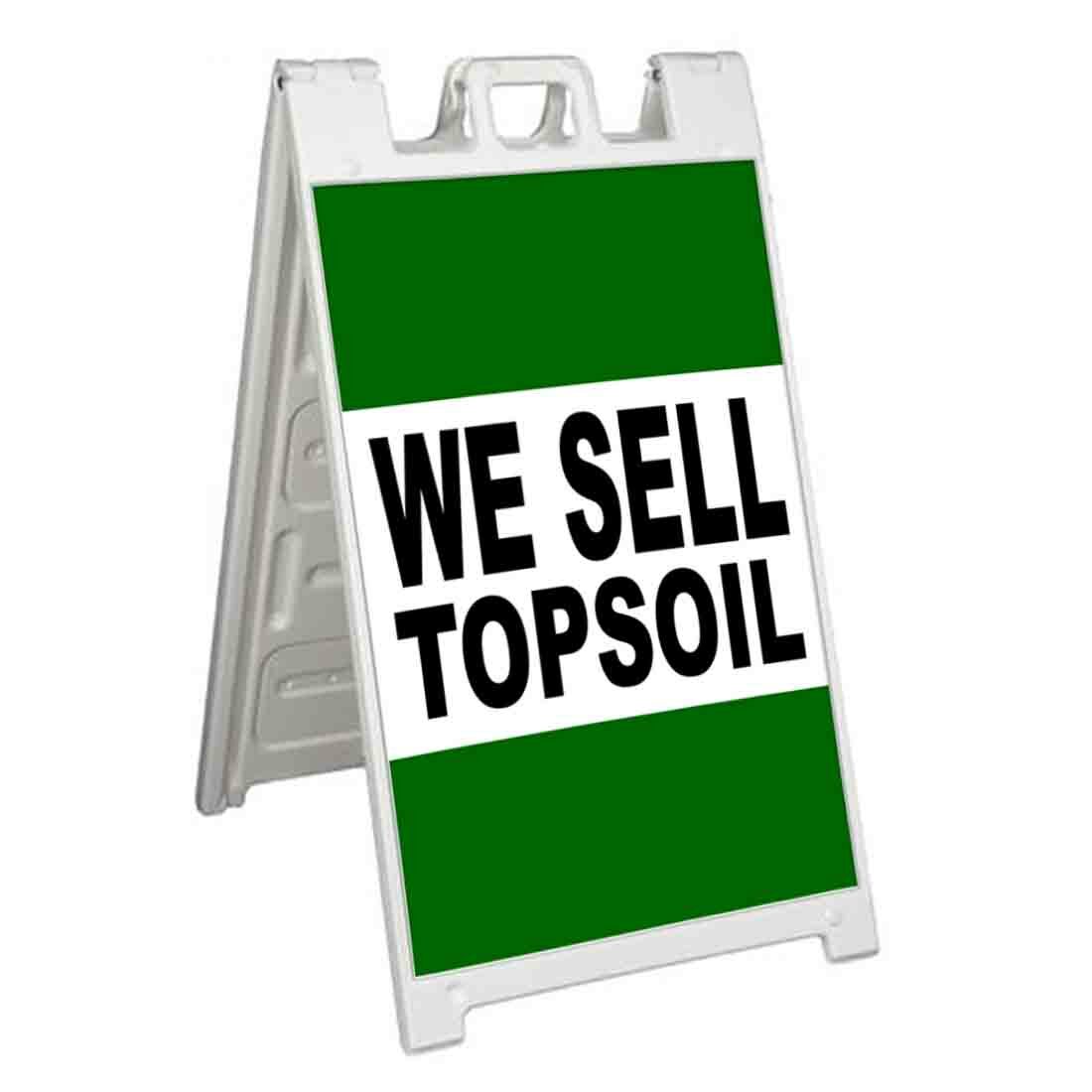 WE SELL TOPSOIL Signicade 24×36 Aframe Sidewalk Decal Sign Banner LAWN GRASS