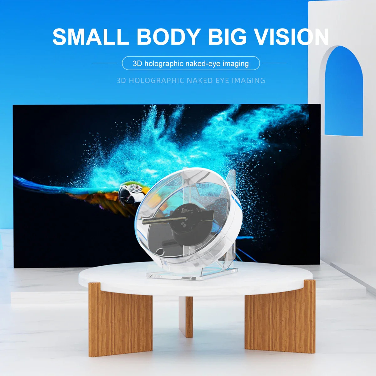 3D Hologram Fan LED Projector WiFi App 3D Advertising Display Light 3D Hologram