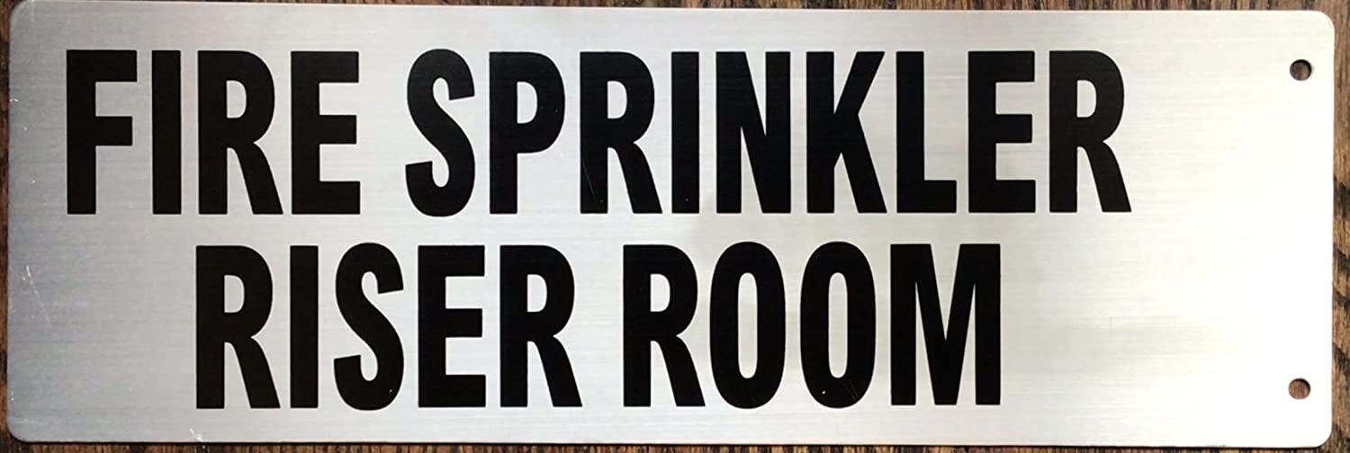 FIRE Sprinkler Riser Room Sign -Two-Sided/Double Sided Projecting-REF24-1027