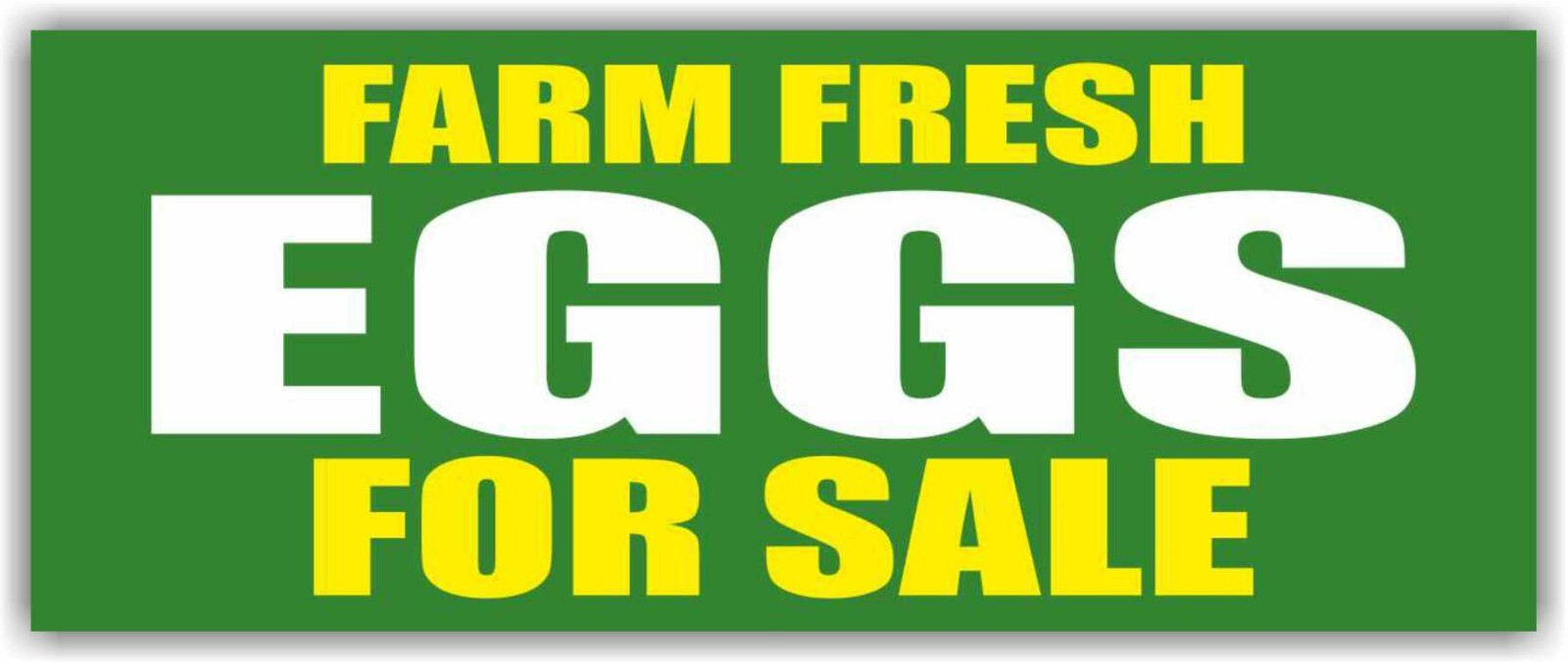 FARM FRESH EGGS FOR SALE Advertising Banner Vinyl Mesh Sign Chickens Farmers