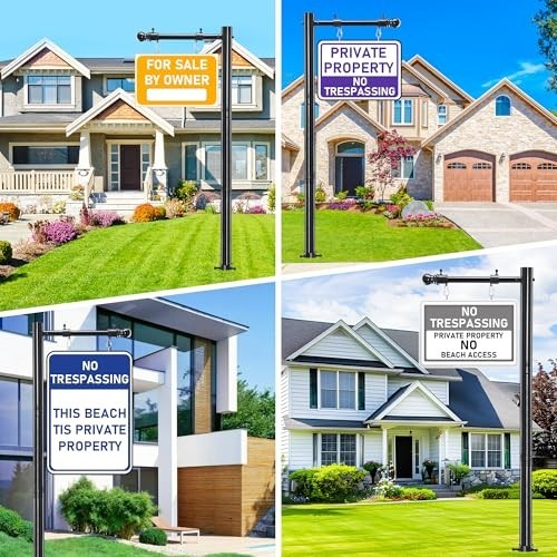 100″ Real Estate Yard Sign Post Black Open House For Sale Rent 35″ Arm