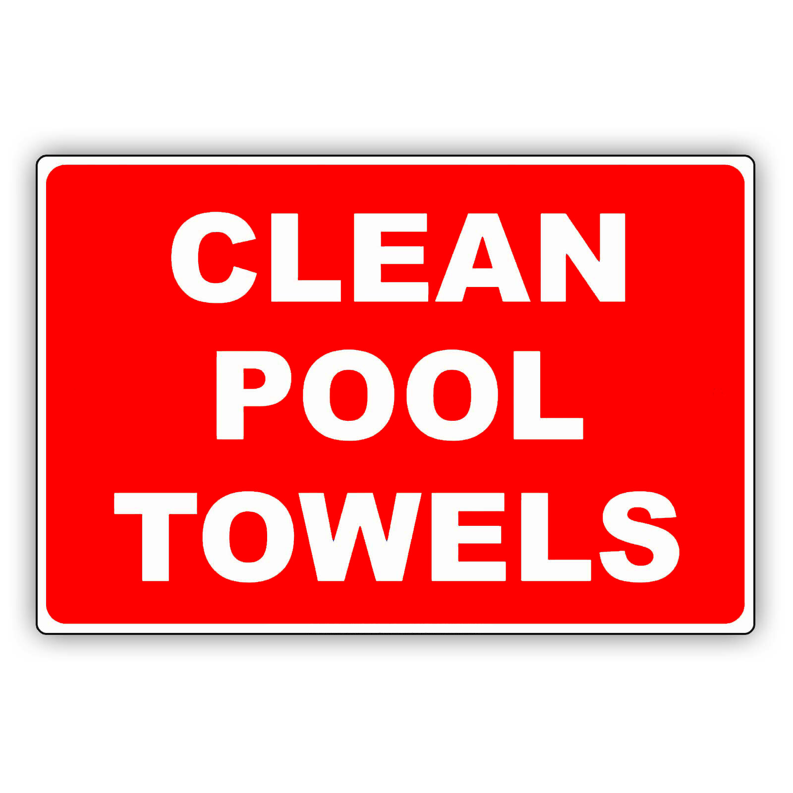 Clean Pool Towels Pool Rules Safety Indoor Novelty Notice Aluminum Metal Sign