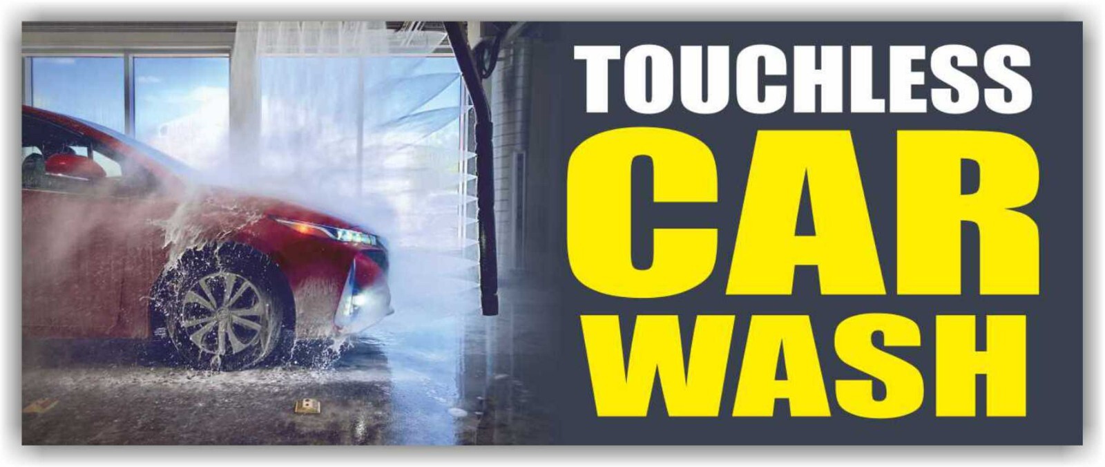 TOUCHLESS CAR WASH Advertising Banner Vinyl Mesh Sign service auto detailing