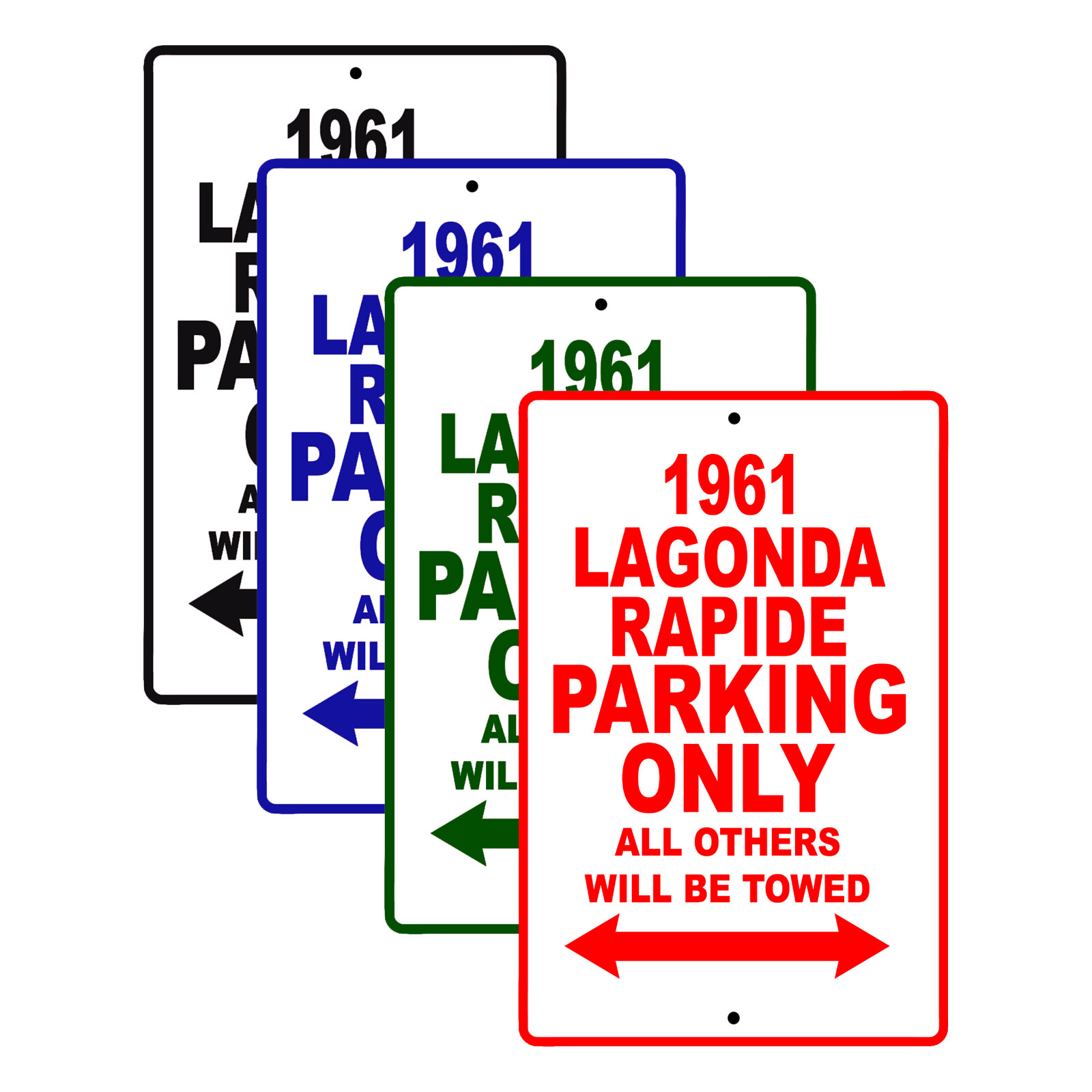 1961 Lagonda Rapide Parking Only Reserved Parking Notice Décor Aluminum Tin Sign