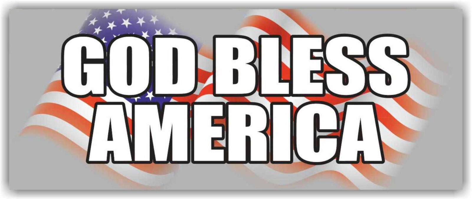GOD BLESS AMERICA Advertising Banner Vinyl Sign Patriotic Poster USA
