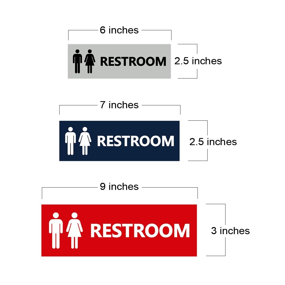 1 PCS Large Walnut Basic Unisex Restroom Sign Door Wall Mount Decor
