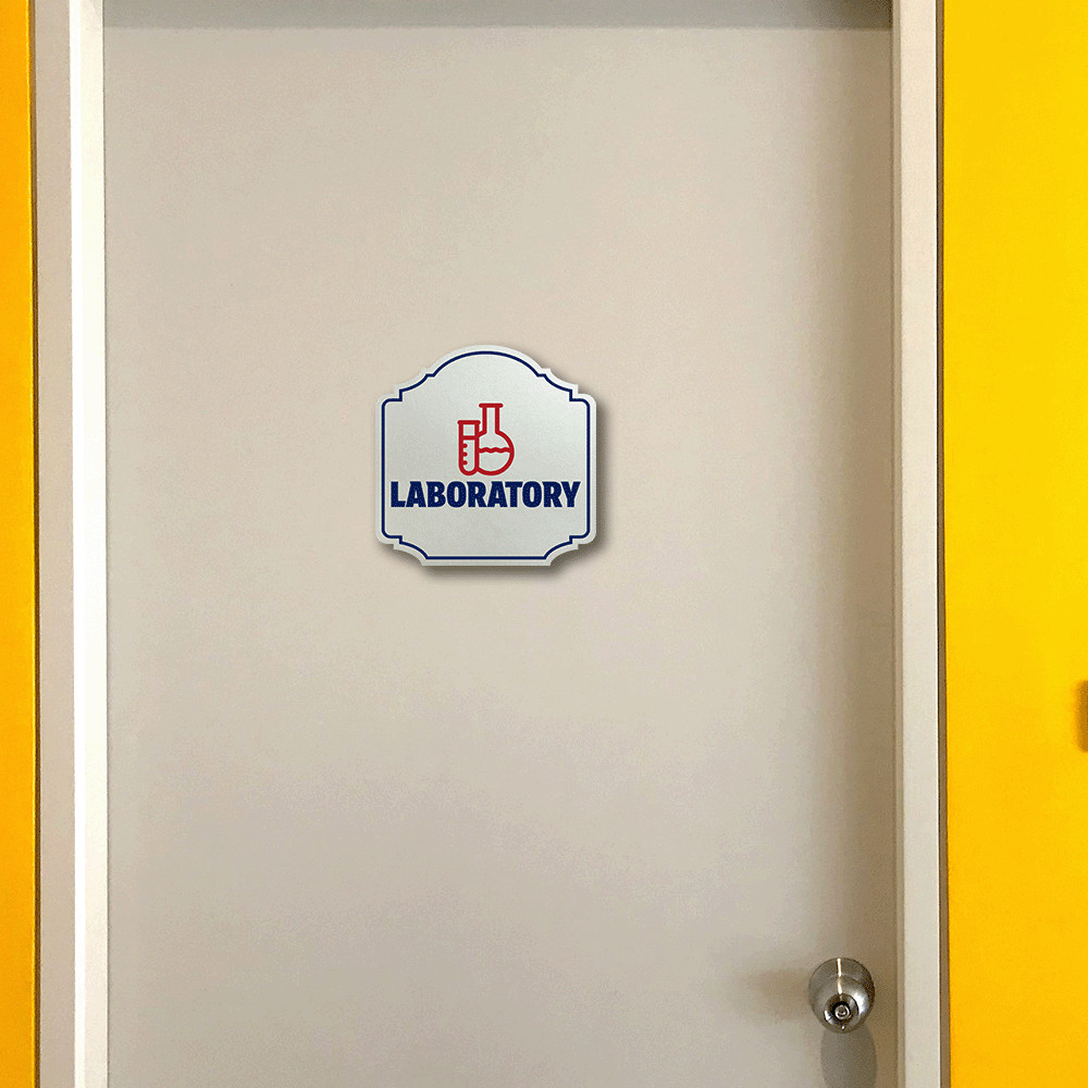 Heritage Plus Laboratory Wall or Door Sign | Science Lab Pharmaceutical Signage