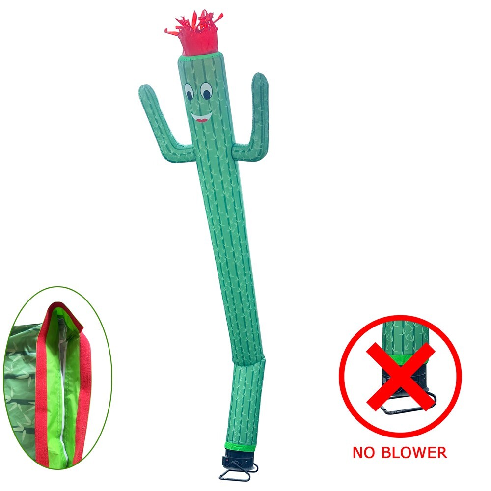 20Ftx18In Cactus Inflatable Dancer Polyester Dancing Air Puppet Waving No Blower
