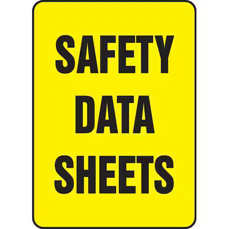 Accuform Mchm517vp Safety Data Sheets Safety Sign, Safety Data Sheets, 10 In W,