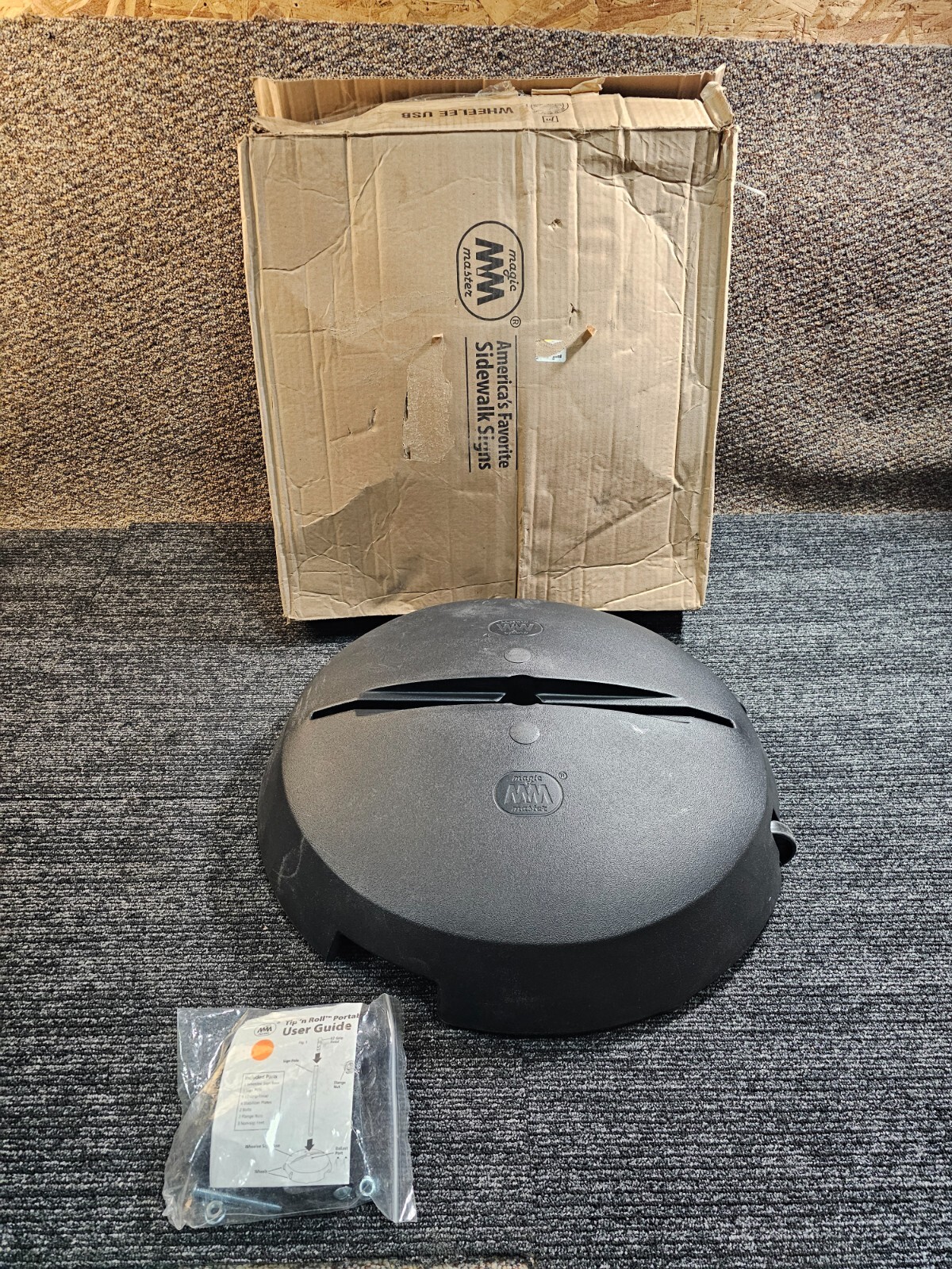 Uline H-4592-BASE Portable Sign Base Heavy-Duty Plasticm Black *BASE ONLY*