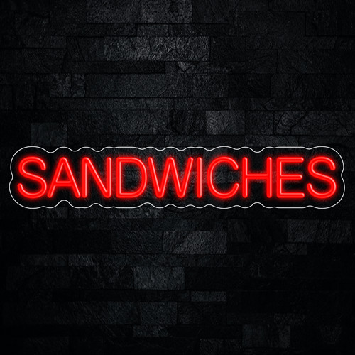 Sandwiches Neon LED Sign 27″L x 5″H #32687