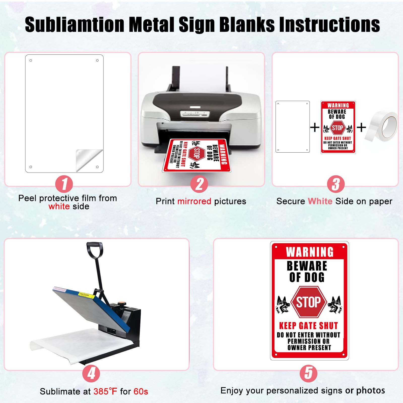 ToBeAce 20 Pcs Sublimation Metal Sign Blanks 8×12 Inch, Aluminum Sublimation Yar