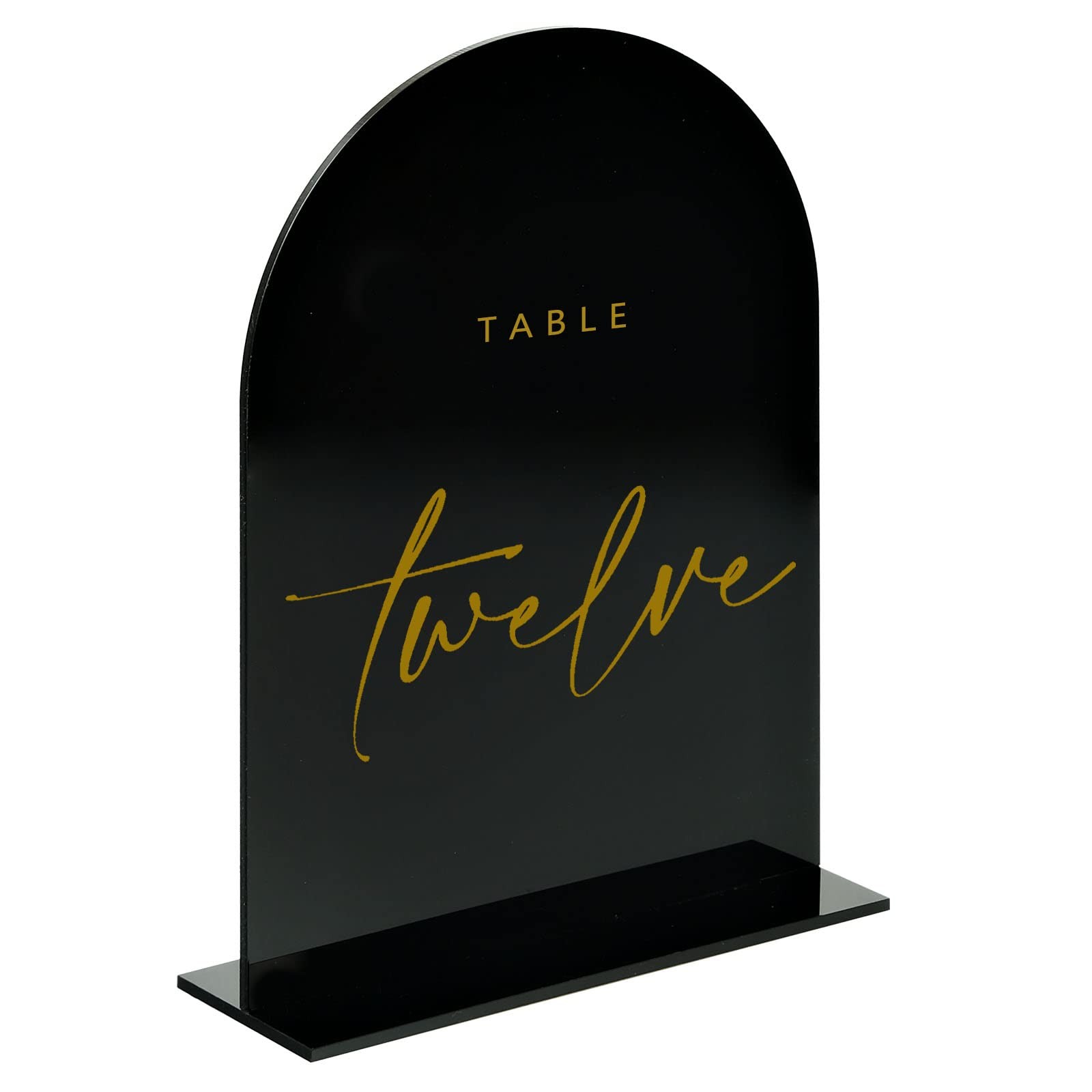 10 PCS 5×7 Inch Black Arch Acrylic Sign With Stand Blank Table Number DIY