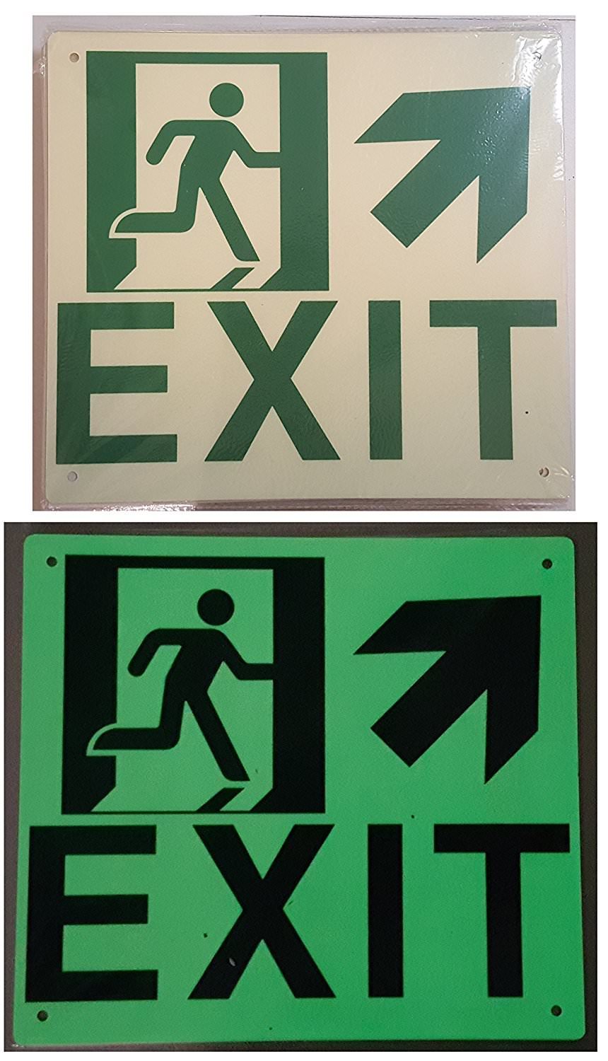 “Exit Through Lobby” UP RIGHT SIGN(Glow In the dark sign -REF24-1027