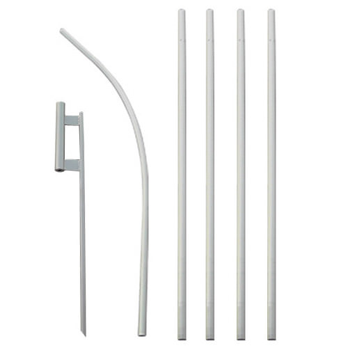Feather Flutter Swooper Flag 16′ POLE SPIKE Ground Stake Mount KIT 30 PACK