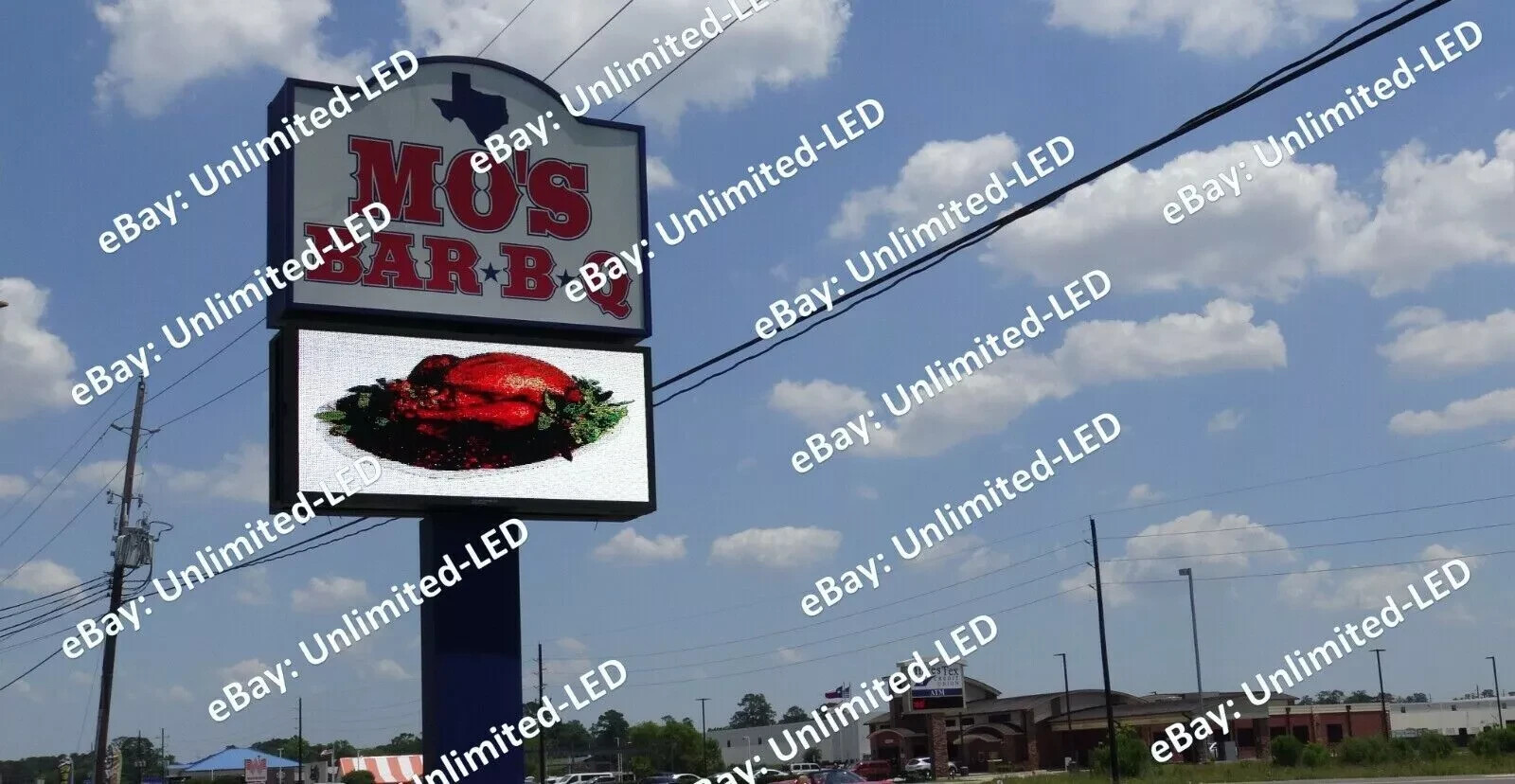 P10 5FT X 10FT Double-Sided LED Sign | Full-Color Programmable Outdoor Board HD