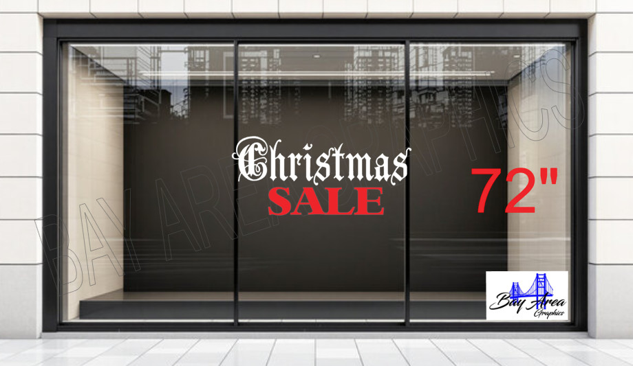 Holiday Christmas SALE Store Window Decal | Premium Vinyl Graphic*