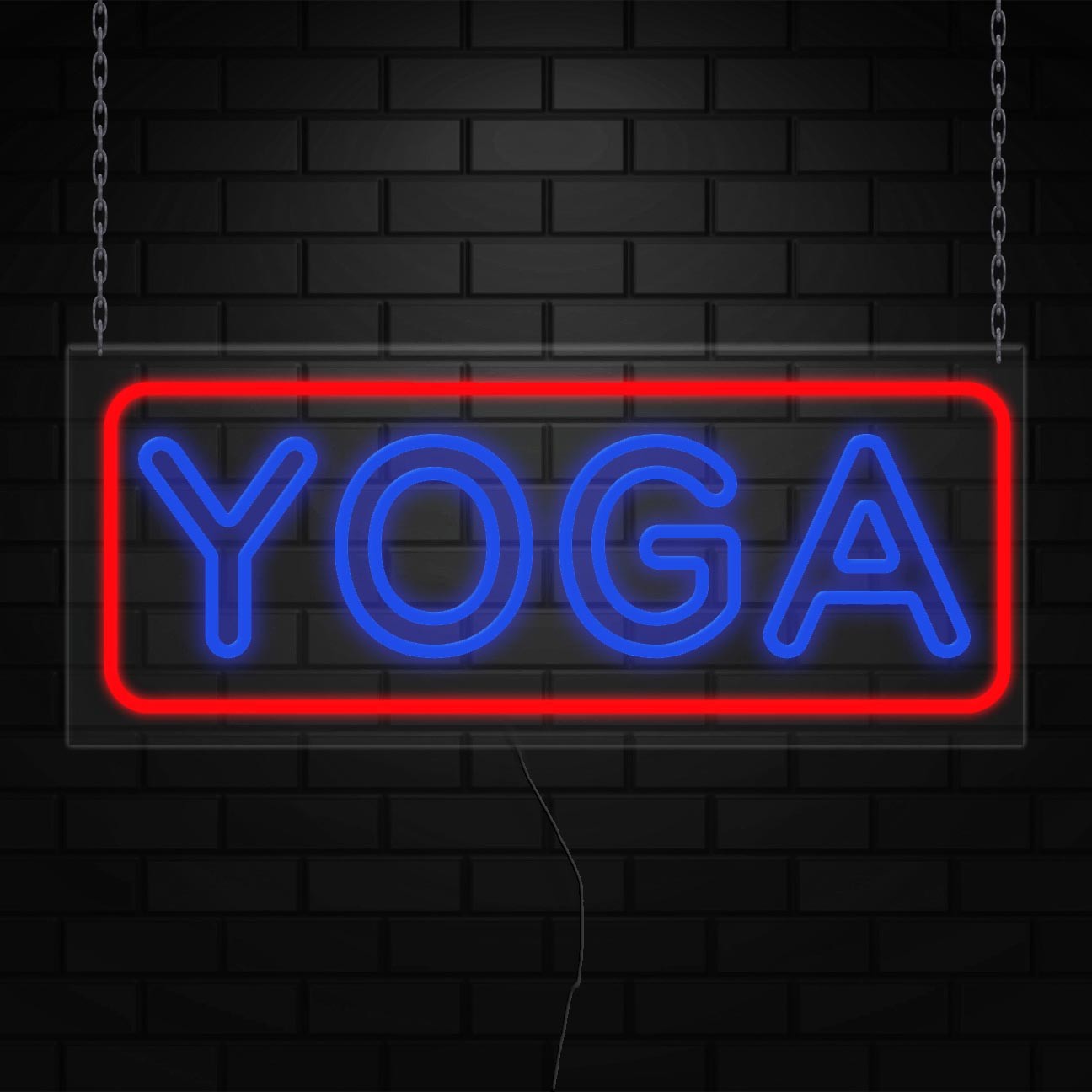 Yoga Sign for Window/Wall Displays | LED Flex Neon | 32″W x 13″H x 1″D