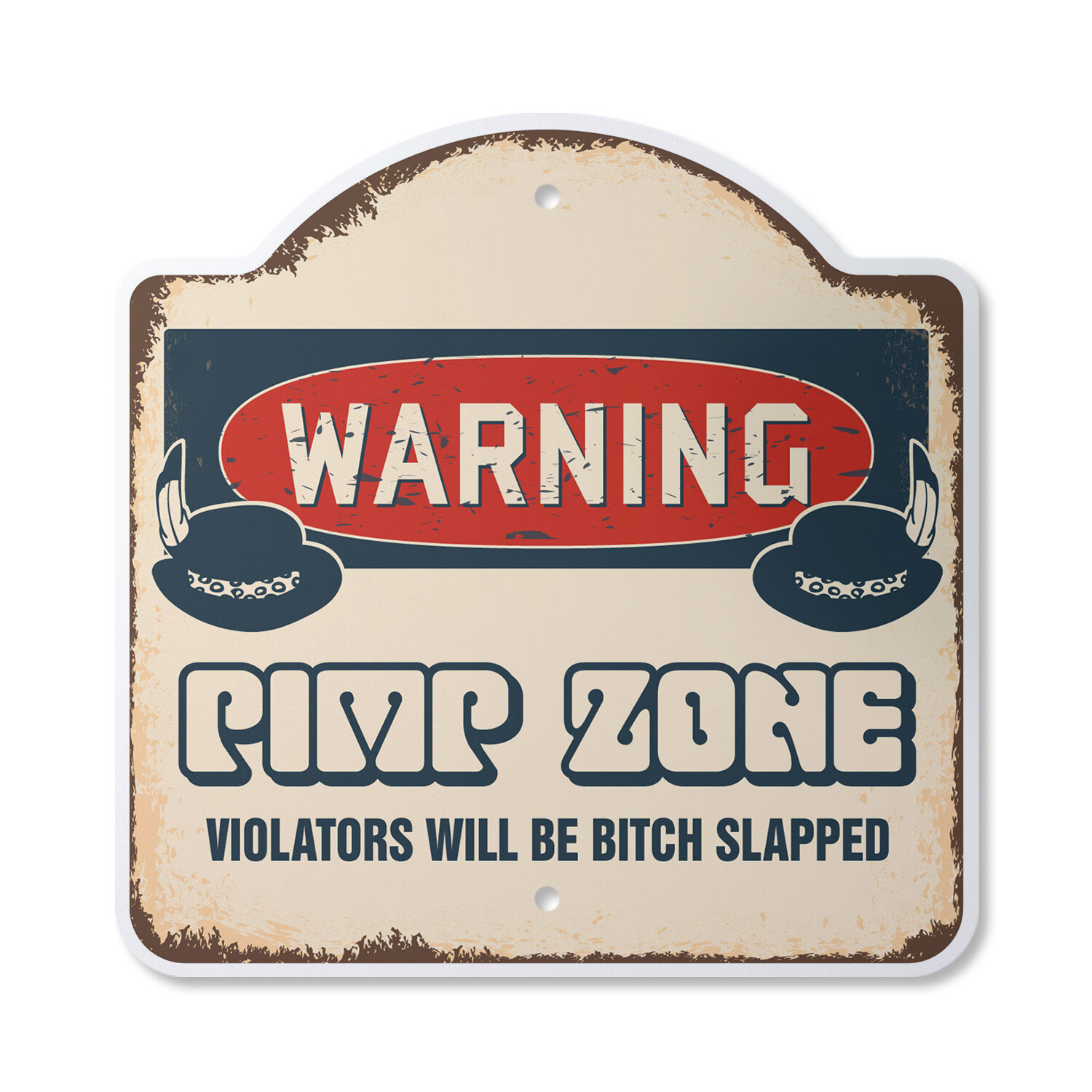 Pimp Zone Plastic Novelty Sign Player Rapper Rap Mobile Pimping