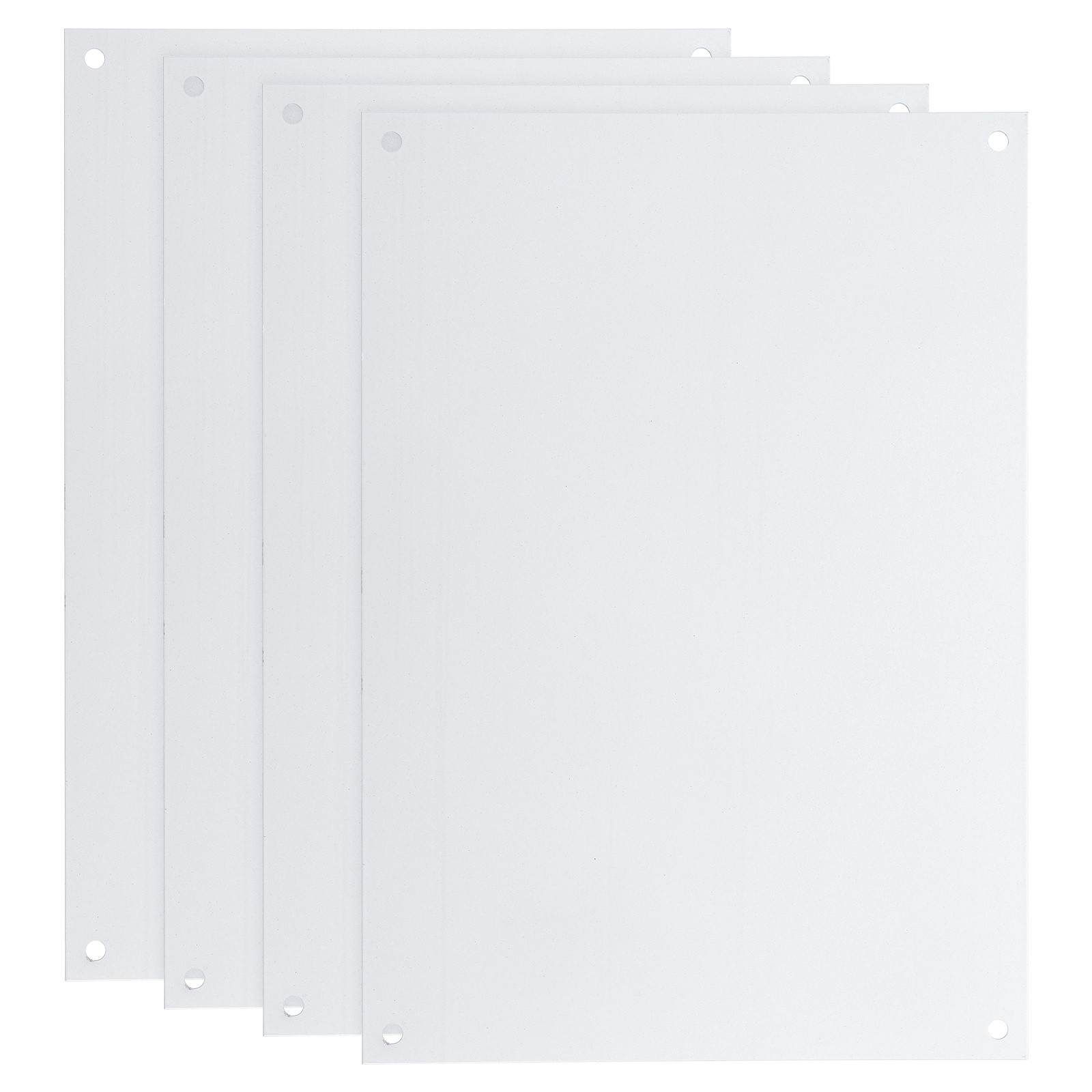 4 Pcs White Blank Metal Sign, 9.8×6.9″ Blank Sublimation Signs(0.02″ Thickness)