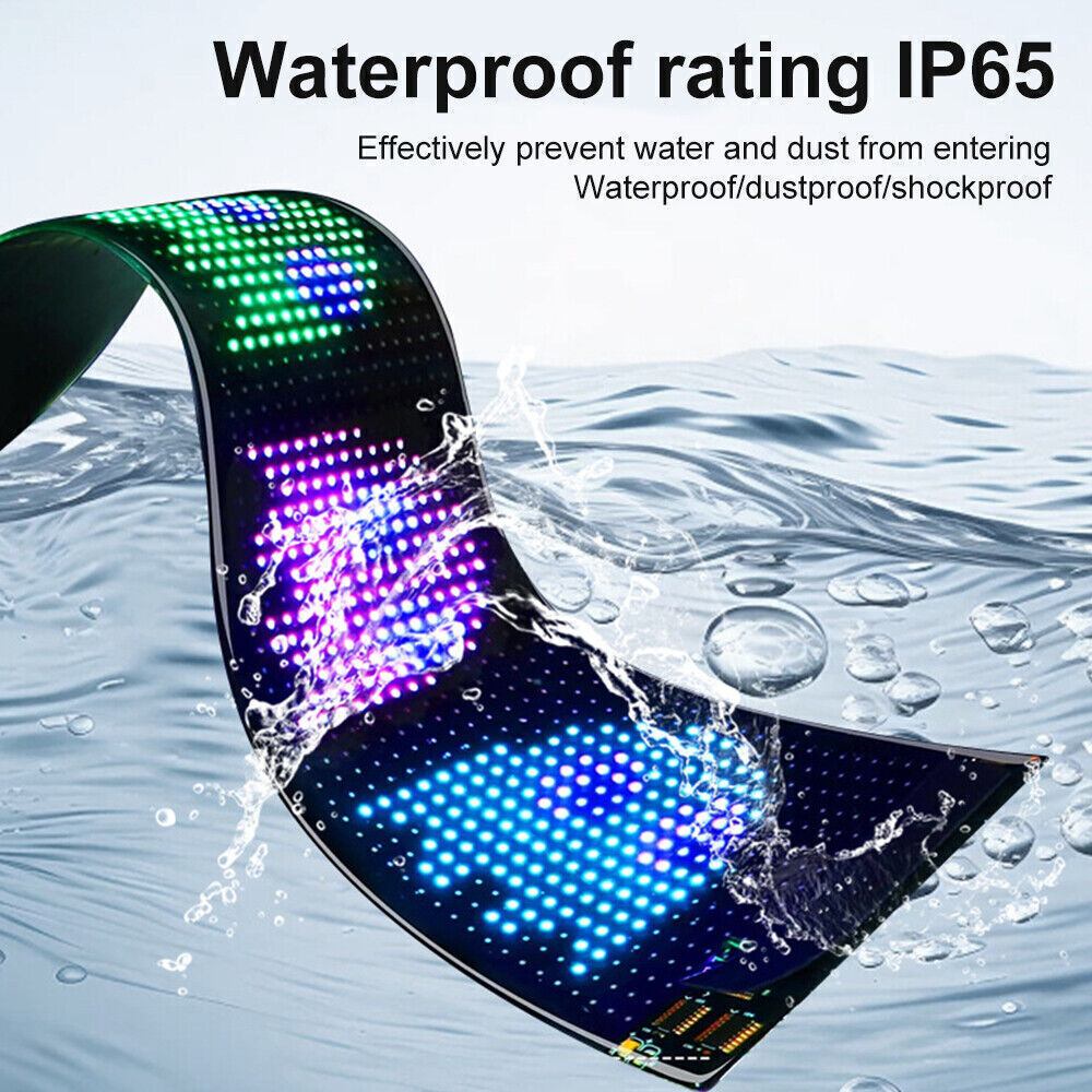 LED RGB Car Eye Sign Animation Matrix USB Panel DIY Programmable Bluetooth Pixel