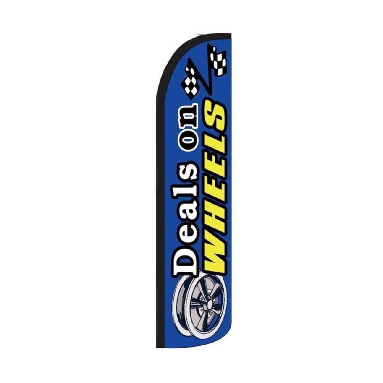 Deals On Wheels Swooper Flutter Windless Feather Flag | 3ft W x 11.5ft Tall